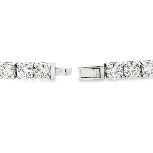 Pulsera de tenis de moissanita de 12,50 ct de plata de ley