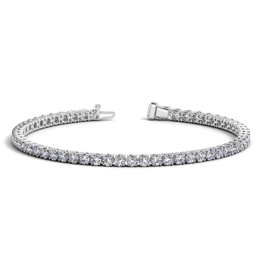Pulsera de tenis con diamantes redondos cultivados en laboratorio, en oro blanco de 14k (5 quilates, F/G, VS2/SI1)