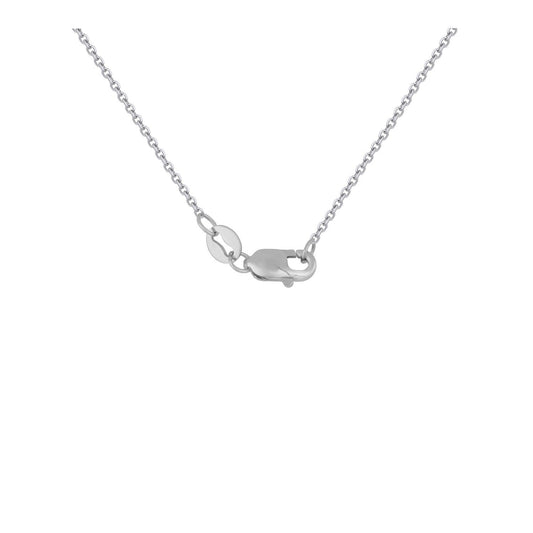 Colgante de oro blanco de 14 quilates con flor calada de diamantes (1/3 quilates en total)