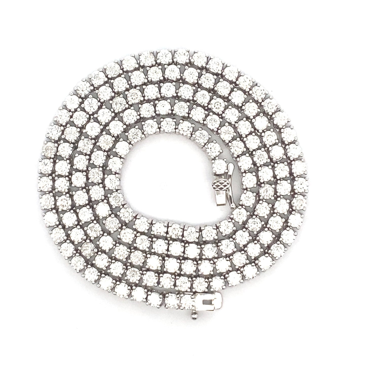 Collar tenis de moissanita de 6,85 qt en plata de ley