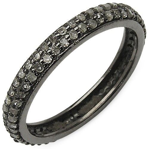 Anillo de plata de ley .925 con diamante auténtico TLB de 0,67 quilates