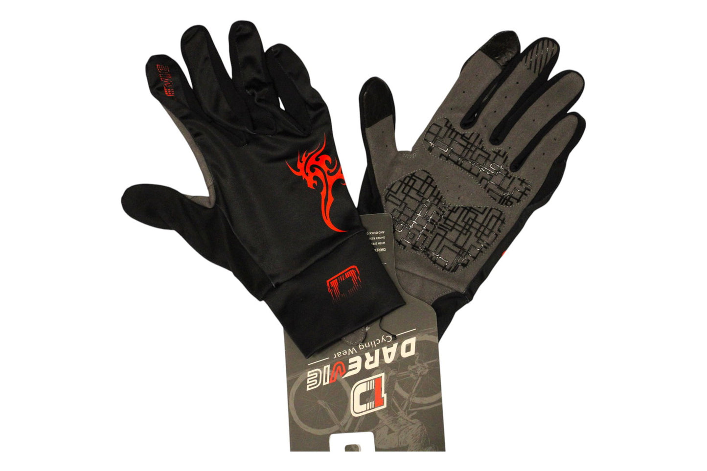 Darevie, Darevie, For Cycling, Synthetic Gloves, Red/Black, DVG003, Unisex
