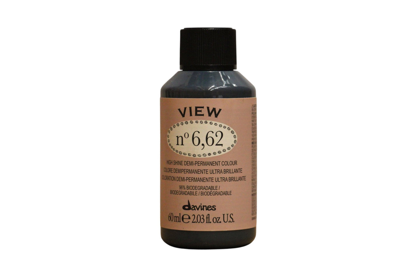 Davines, View, Demi-Permanent Hair Dye, 6.62 , 60 ml
