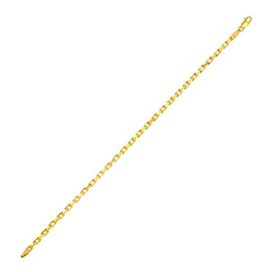 Pulsera de oro amarillo de 14k con cadena tipo cable francés (2.50 mm)