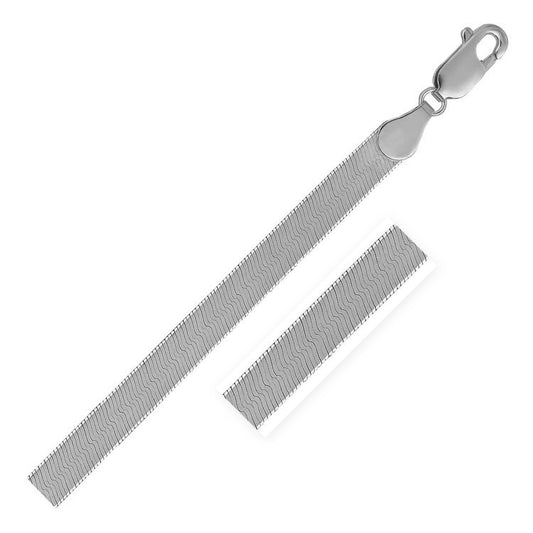 Cadena de espiga Super Flex de oro blanco de 14k (4.60 mm)