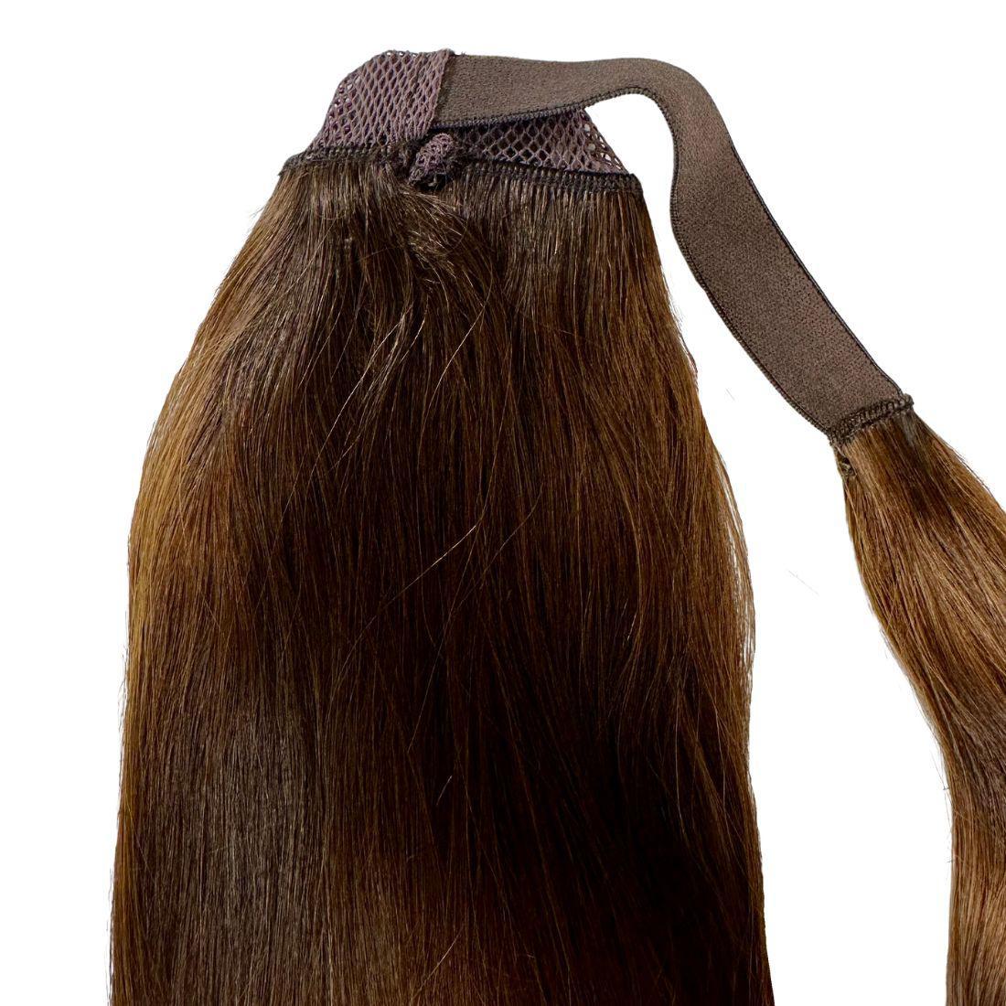 Dark Brown 100% Human Hair Ponytail Extension Luxegan
