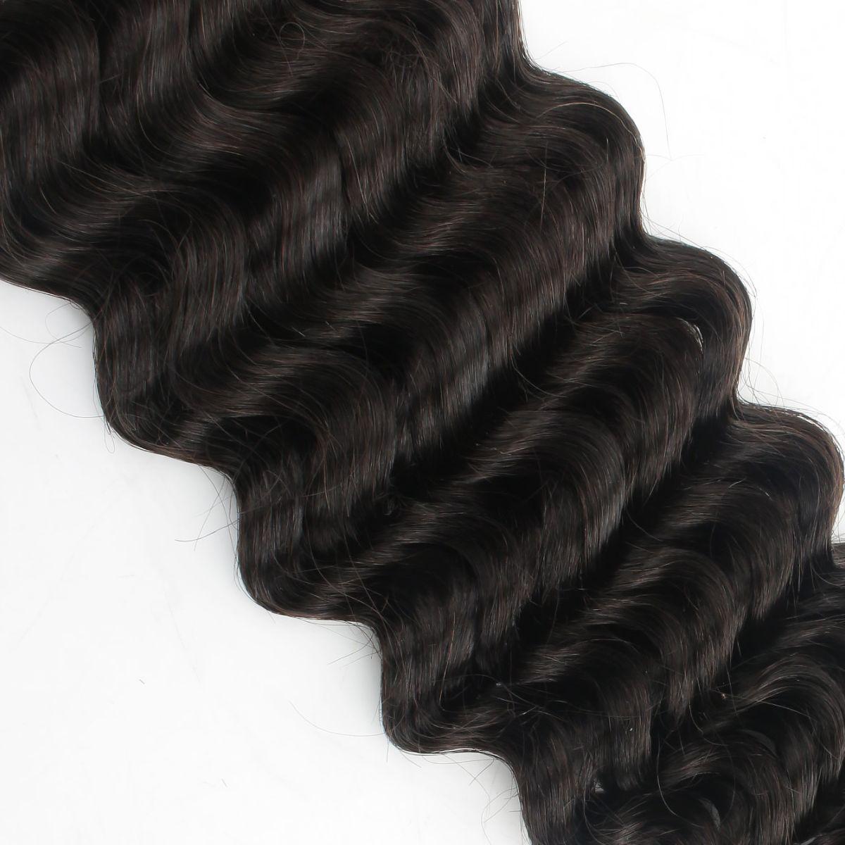 Deep Wave Bulk 100% Human Braiding Hair Luxegan