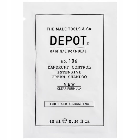 Depot, 100 Hair Cleansing No. 106 Clear Formula, Pro-Vitamin B5, Hair Shampoo, Anti-Dandruff, 10 ml