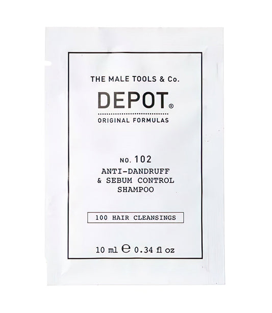 Depot, 100 Hair Cleansing No. 102, Botanical Complex, Hair Shampoo, Anti-Dandruff & Sebum Control, 10 ml