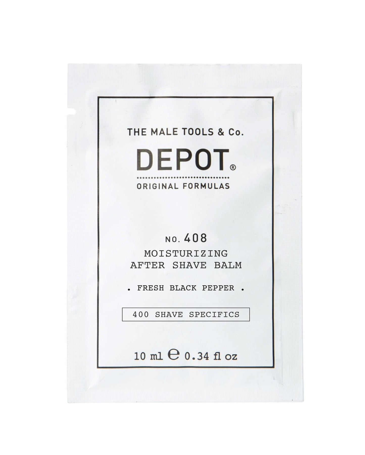 Depot, 400 Shave Specifics No. 408, Fresh Black Pepper, Moisturizing, After-Shave Balm, 10 ml
