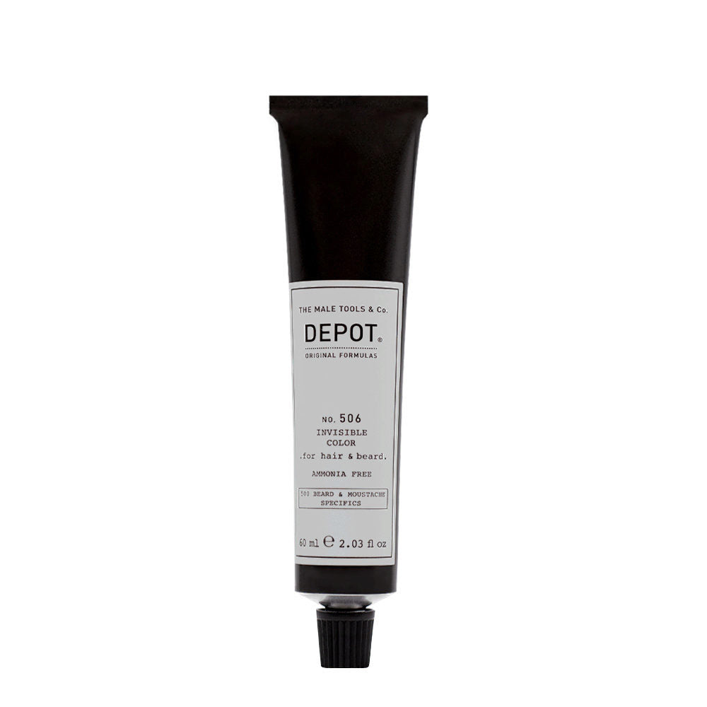 Depot, 500 Beard & Mustache Specifics No. 506 Invisible Clour, Semi-Permanent Hair Dye, Natural Steel, 60 ml