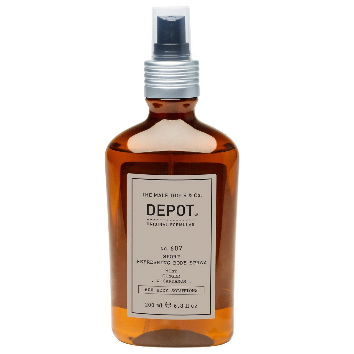 Depot, 600 Body Solutions No. 607, Botanical Complex, Refreshing, Body Spray, For Face & Body, Mint, Ginger &