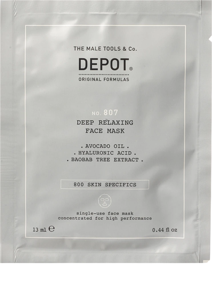 Depot, 800 Skin Specifics No. 807, Hyaluronic Acid, Nutri-Soothing, Sheet Mask, For Face, 13 ml