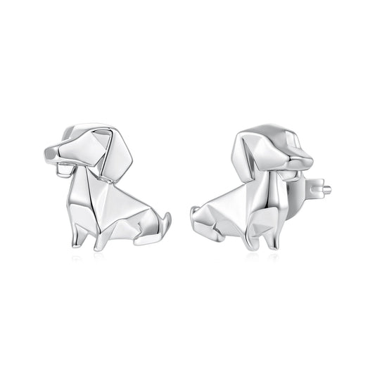 925 Sterling Silver White Gold Plated 1.1 x 1.1 cm Brass Earrings for Women