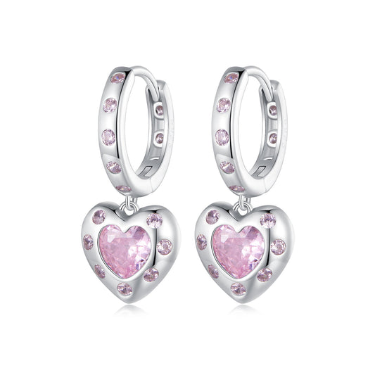 925 Sterling Silver Pavé Setting CZ Earrings for Women