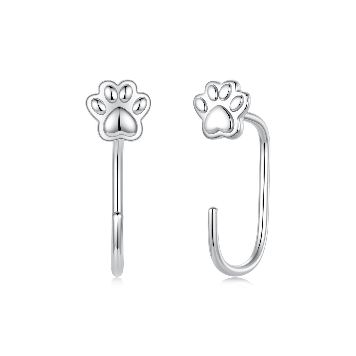 925 Sterling Silver Plated White Gold Earrings for Women