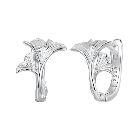 925 Sterling Silver Earrings - 1.3*0.95cm - Plated White Gold - For Women - view 2