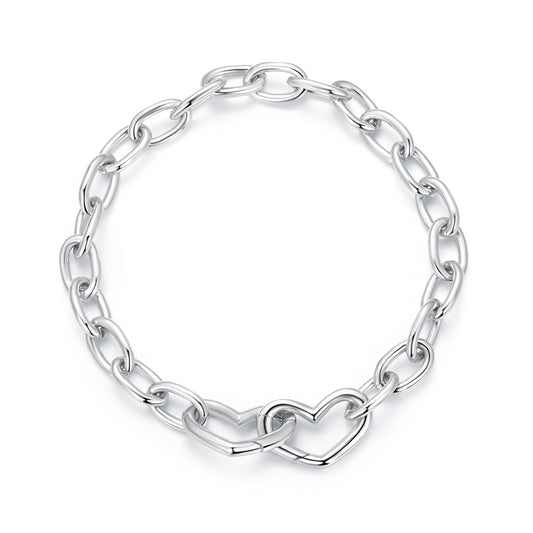 925 Sterling Silver Plated White Gold 19.0 cm Bracelet