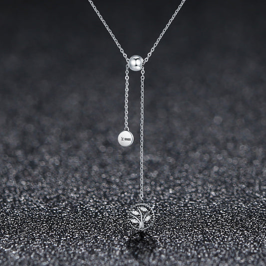 925 Sterling Silver Necklace 42CM Length with 9.5CM Pendant for Women