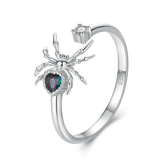 925 Sterling Silver White Gold Plated Ring with Pavé Setting CZ for Women