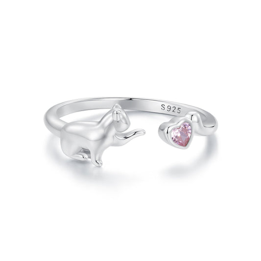 925 Sterling Silver Pavé Setting CZ White Gold Plated Ring for Women