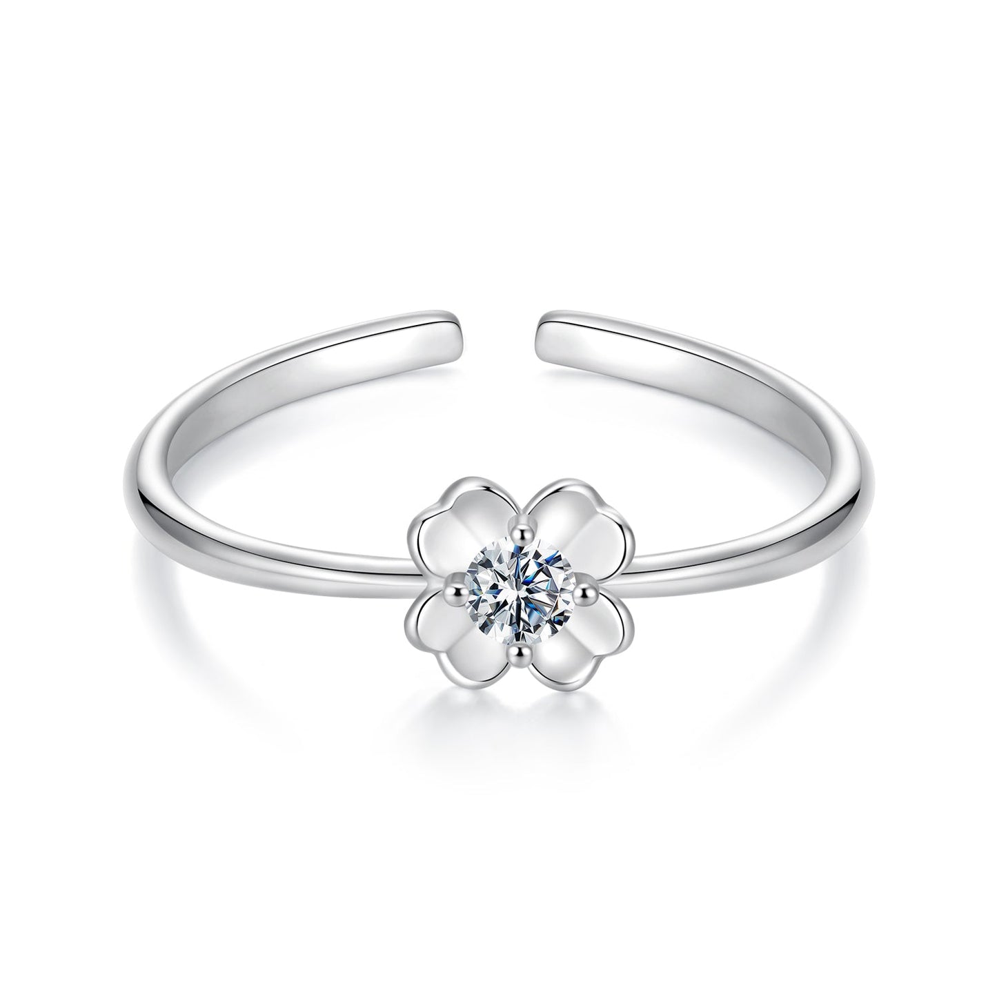 925 Sterling Silver Moissanite Ring Size E for Women