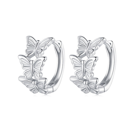 S925 Sterling Silver Earrings with Plated Platinum for Women - view 2
