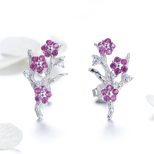 925 Sterling Silver Earrings with Pavé Setting CZ for Women - view 2
