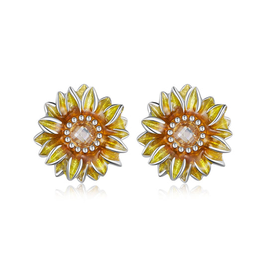 925 Sterling Silver Enamel & Glass Earrings for Women - view 2