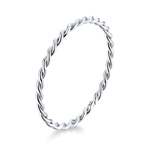 925 Sterling Silver Plated Platinum Ring Size 6.0 for Women