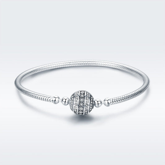 925 Sterling Silver SCB Bracelet Style Nan Size 17.0 for Women