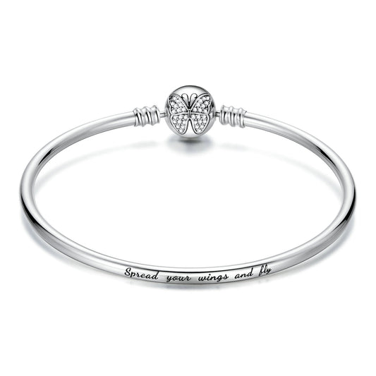 925 Sterling Silver 17.0 cm Oxidized CZ Bracelet for Women