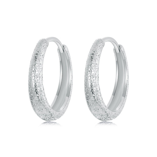 925 Sterling Silver Earrings 16*3mm with Platinum Plating for Women