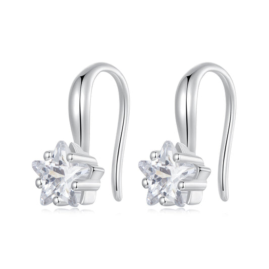 925 Sterling Silver Earrings with Pave Setting CZ 12*5mm for Women - view 2