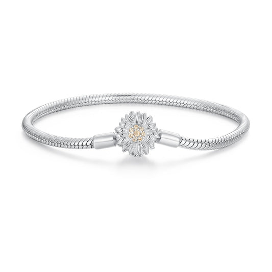 925 Sterling Silver Pavé Setting CZ Bracelet for Women - 17.0 Size, 170mm Length, 3mm Chain Thickness