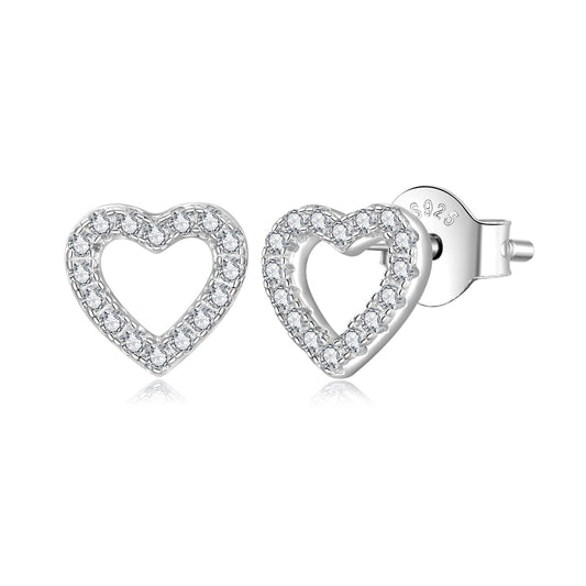 925 Sterling Silver Moissanite 0.10 Carat Earrings for Women