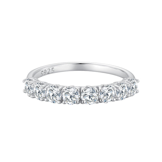 925 Sterling Silver Plated Moissanite Ring Size 5 for Women