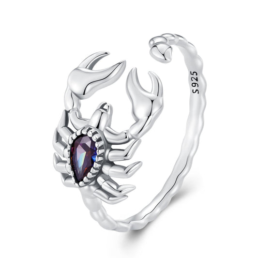 925 Sterling Silver Pavé CZ Oxidized Silver Ring 1.9mm Style E