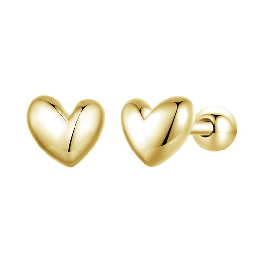925 Sterling Silver Plated Platinum 5mm Earrings for Women - view 2