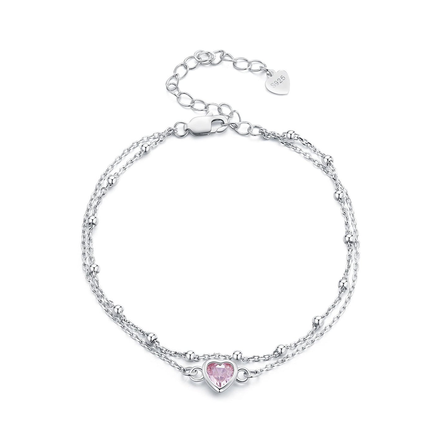 S925 Sterling Silver Pavé CZ Plated Bracelet for Women