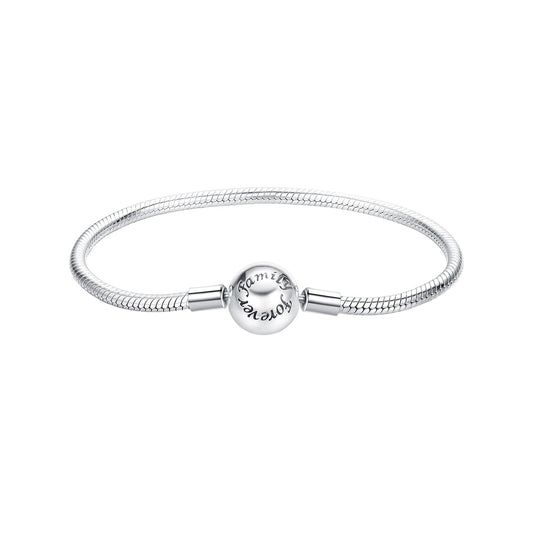 925 Sterling Silver Oxidized Silver White Gold 14.0mm Bracelet for Women