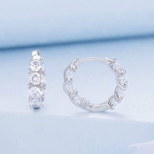 925 Sterling Silver Earrings with Pavé Setting CZ for Women - view 2