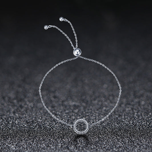 925 Sterling Silver Bracelet 26.5CM with 1.5*1.1CM Pendant for Unisex
