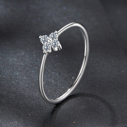 925 Sterling Silver Moissanite Size 6 Ring for Women