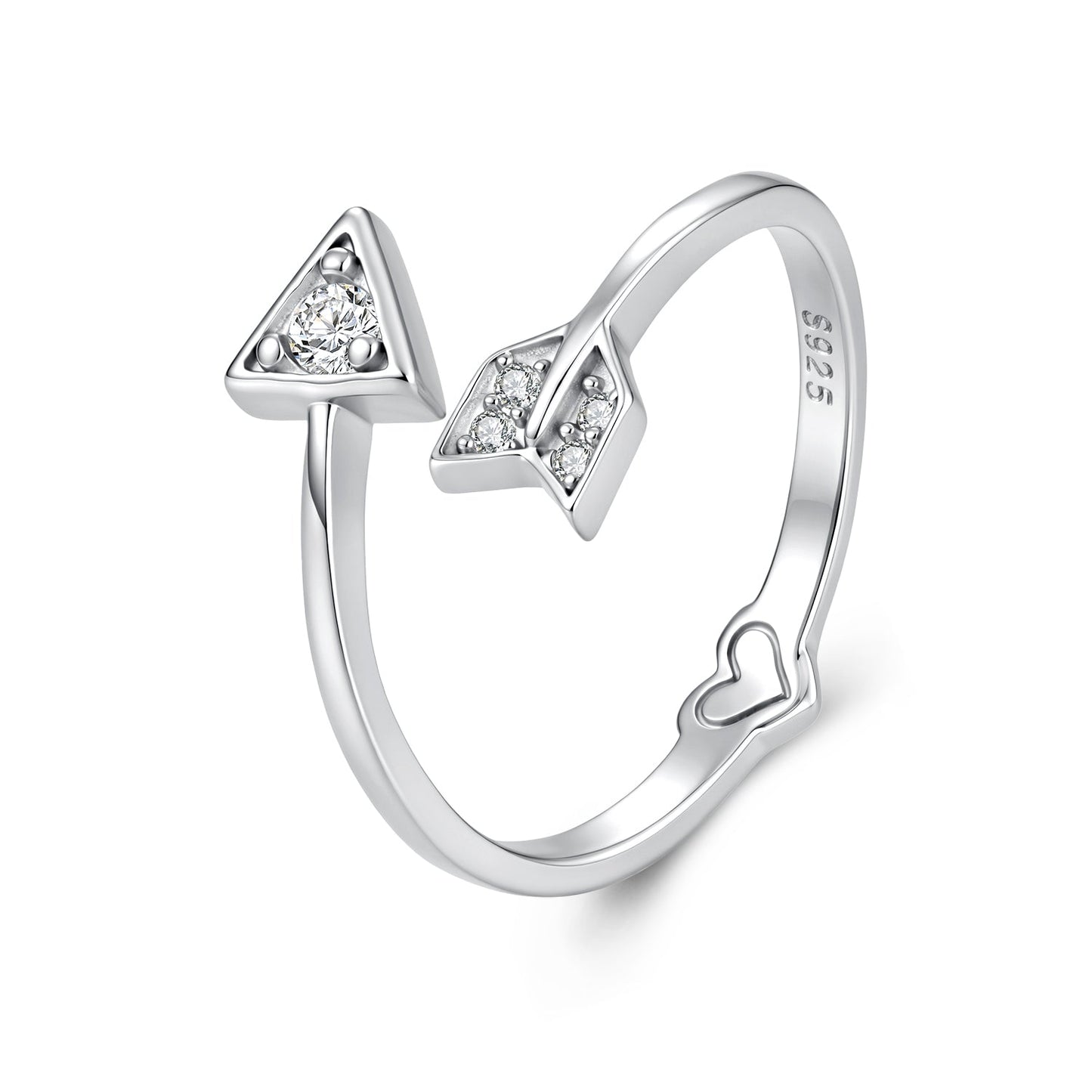 925 Sterling Silver White Gold Plated Pavé CZ Rings for Women