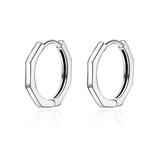 925 Sterling Silver Earrings 1.6*1.5 Size for Unisex