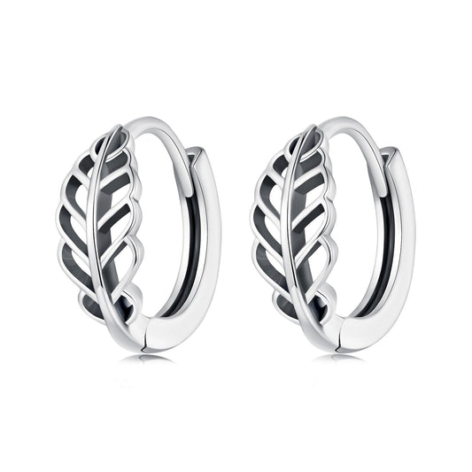 925 Sterling Silver Oxidized Earrings 12*5mm