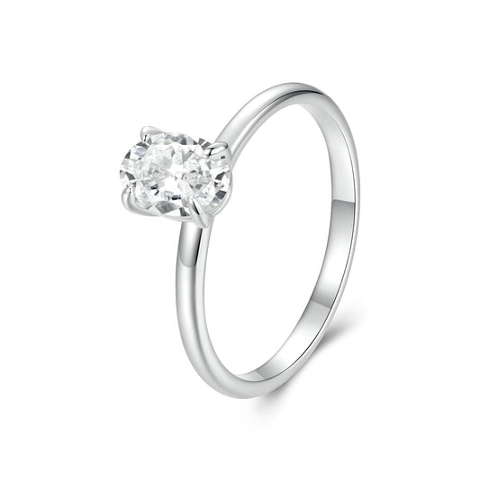 925 Sterling Silver Moissanite 1ct Ring Size 8