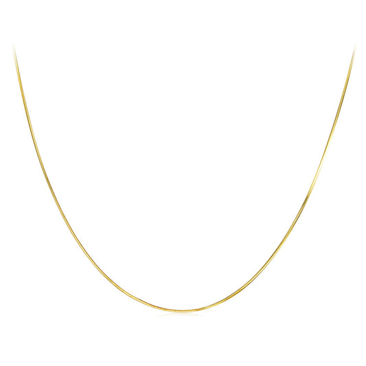 925 Sterling Silver + Plated White Gold 40cm Necklace