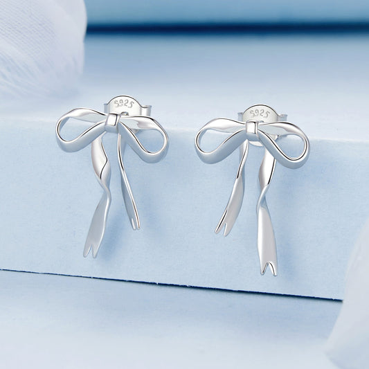 925 Sterling Silver Earrings with White Gold Plating - 1.8x1.3cm for Women - view 2